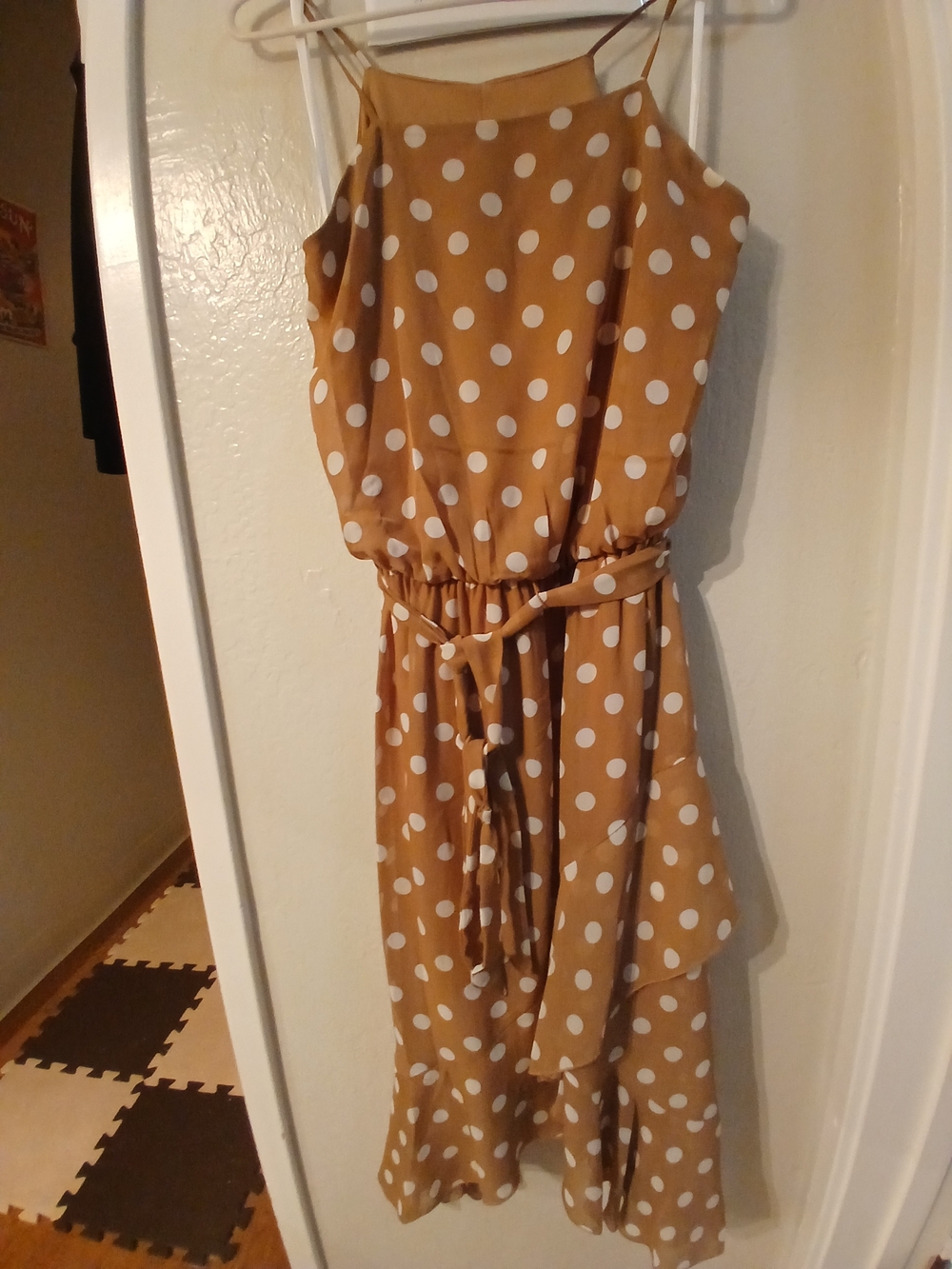 Julia Roberts Pretty Woman Dress! Polka Dot Spaghetti-Strap Midi Dress